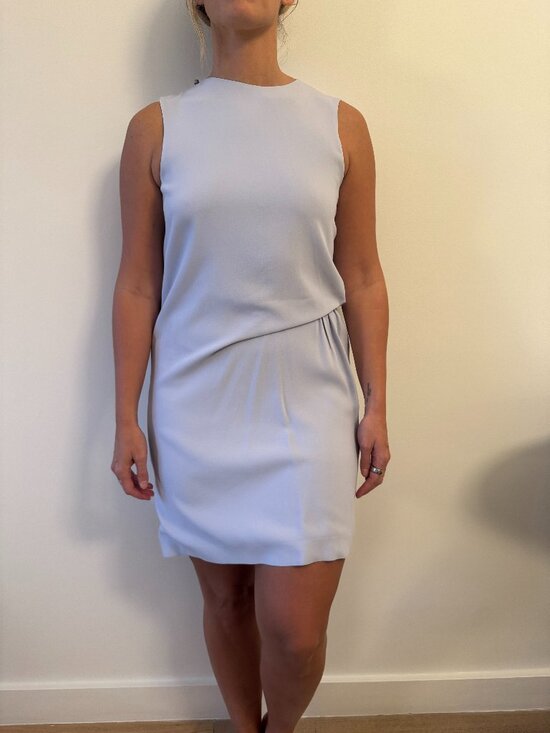 Acne Studios Light Blue Asymmetrical Midi Dress US Size 8 (but fits a 10) - Picture 1 of 7